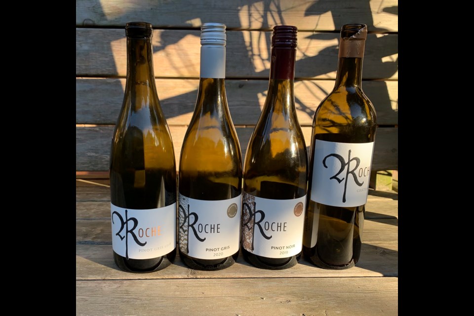 Today’s picks: Roche 2018 Pinot Gris, 2020 Pinot Gris, 2019 Pinot Noir, and  2017 Chateau.