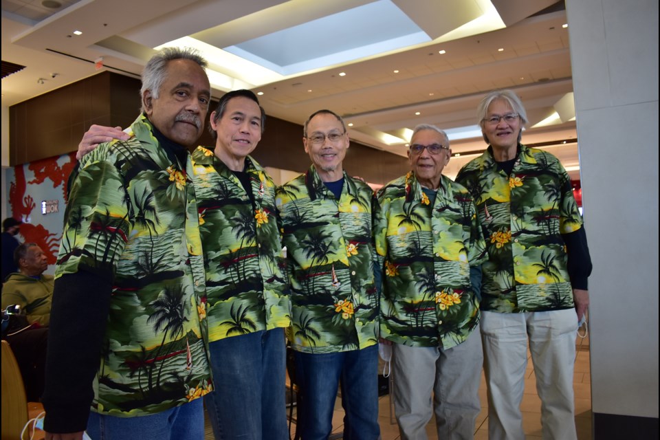 Steel bands were a big part of ex-pat Caribbean life. Former members of The Moonlighters, Azaad Ali, Ken and Wilkie Wong-Moon, Aga Khan and Mike Layne, often meet on Fridays to reminisce. 