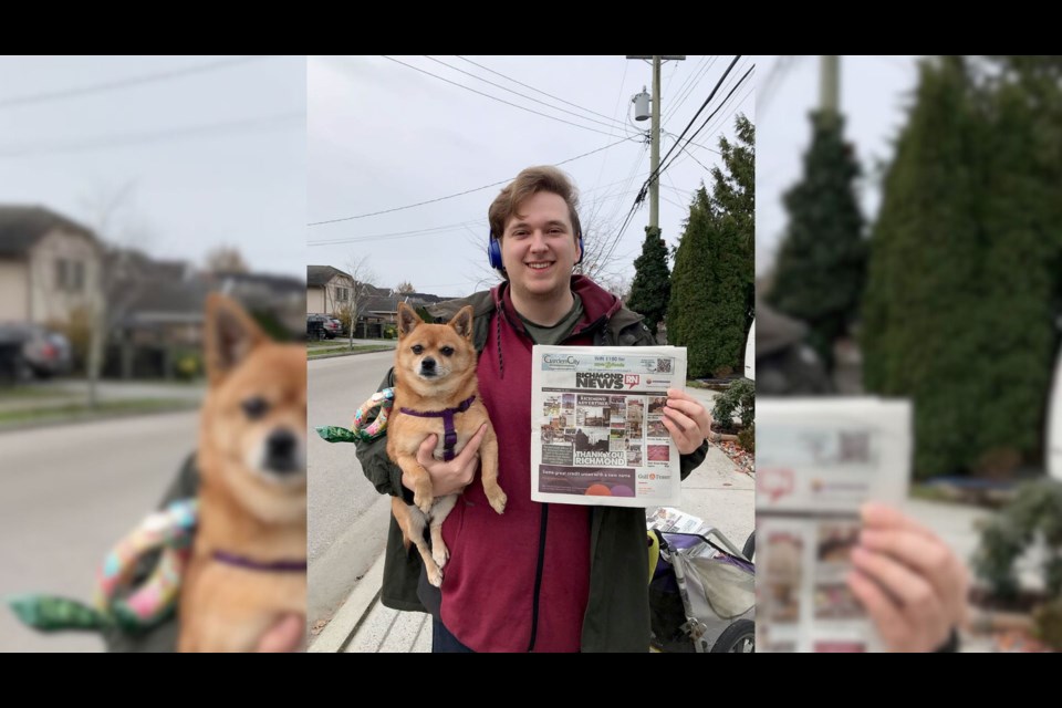 Carson Fast's family delivered the Richmond News for 14 years.