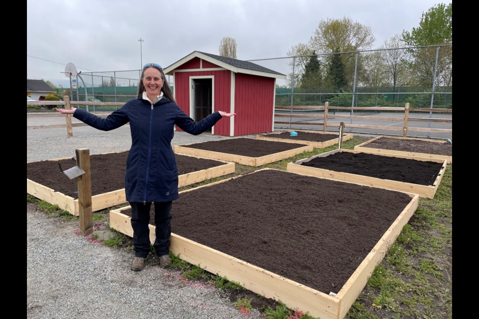 Urban Bounty Executive Director Cheney Creamer at Hamilton Community Garden.