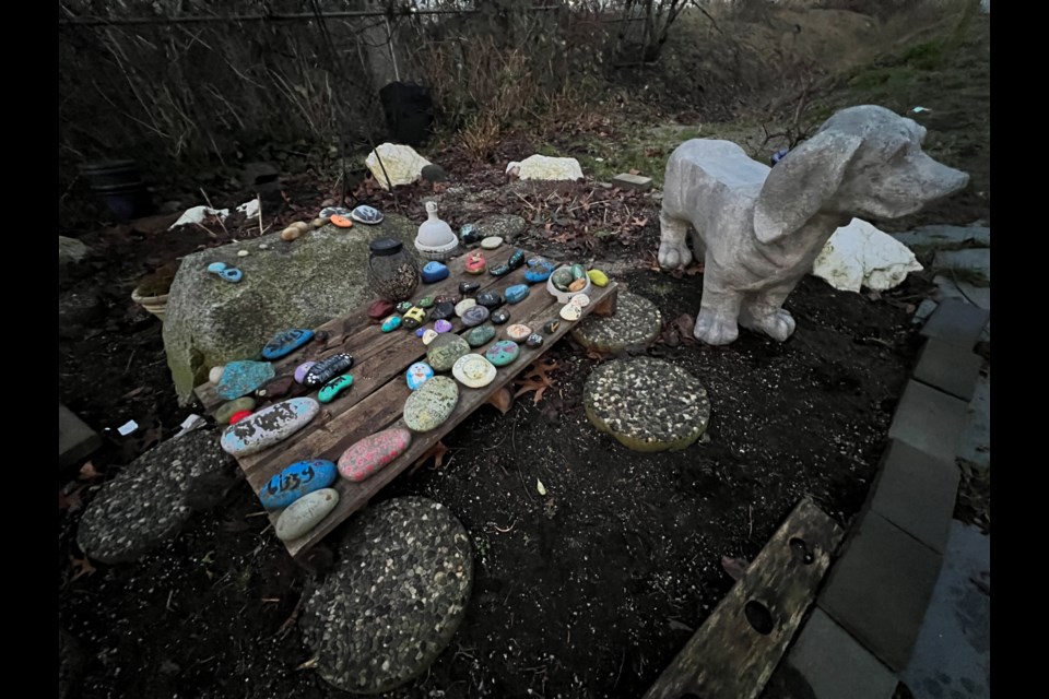 More than 30 painted rocks were taken from a garden meant to remember the passing of pets in the community.