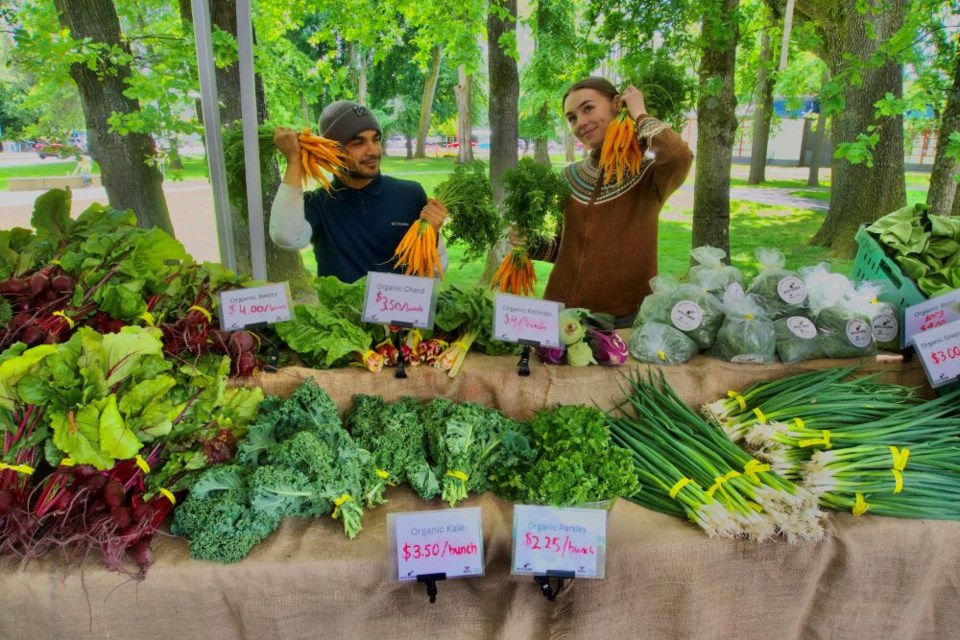 KPU farm school students hold a weekly farmers market in Richmond near the Brighouse library. It runs every Tuesday from 11 a.m. to 3 p.m. until Oct. 28.