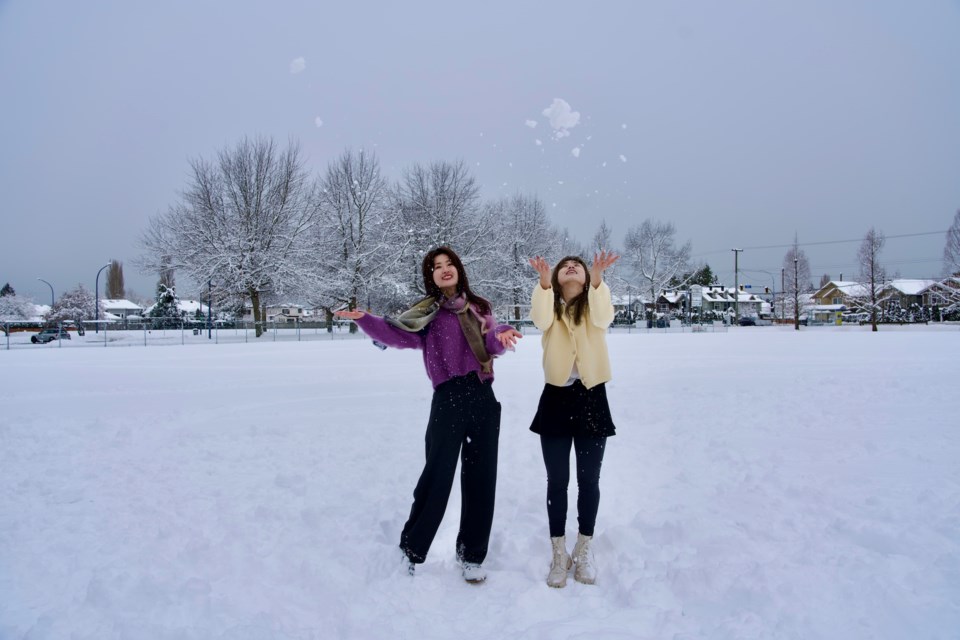 Richmondites were out and about enjoying the snow last week.