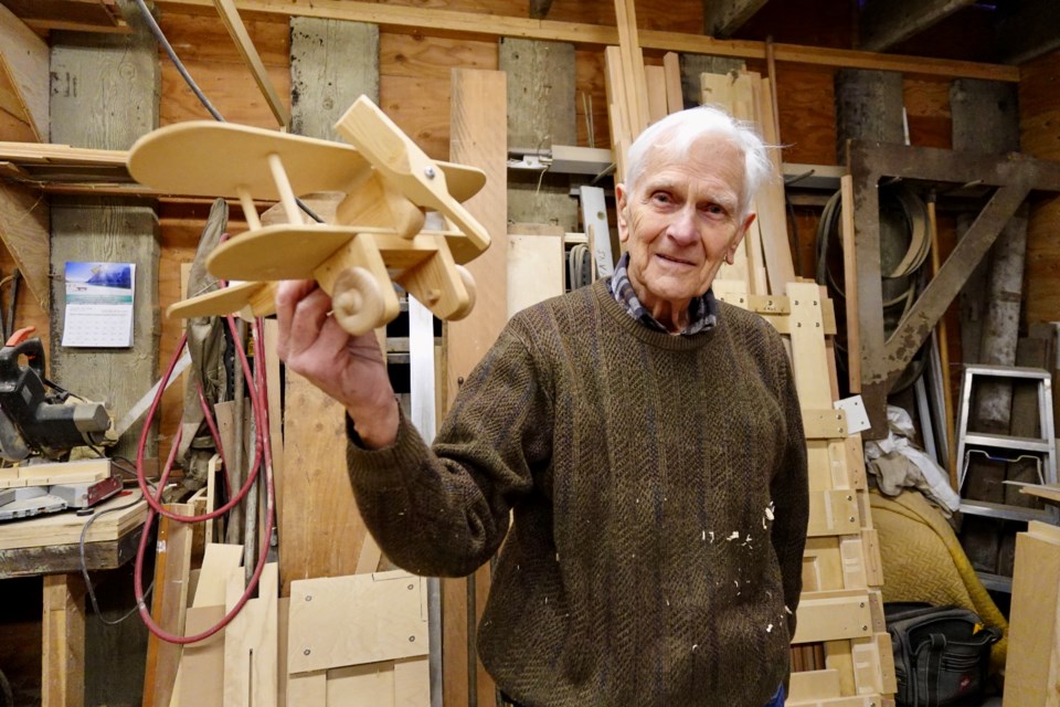 Hans Verhoeff, 94, has been working as a woodworker since he was 14 years old.