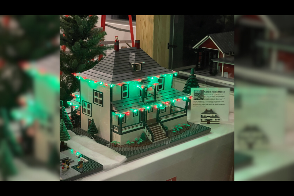 A Lego recreation of the Goldie Harris House.