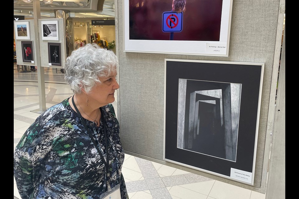 Gerry Boretta is displaying "Darkness at the Abbey" at the photo club's exhibit at Lansdowne.