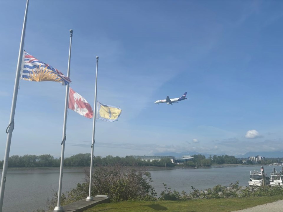 rhona-gibson-flags-fraser-river-near-airport