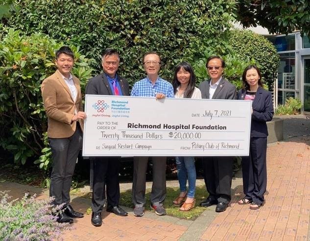Rotary Club of Richmond donates to Richmond Hospital Foundation