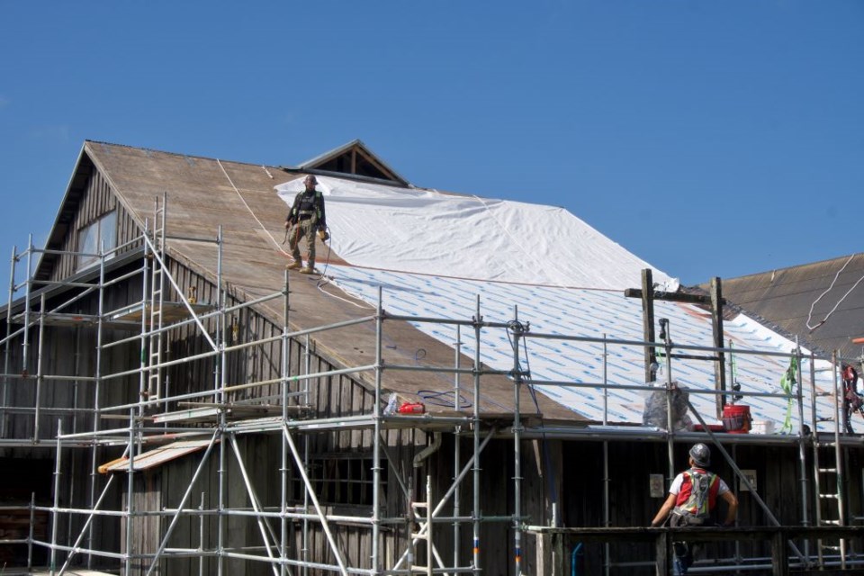 A former cannery and boat-repair shop is undergoing renovations at the Britannia Shipyards National Historic Site.