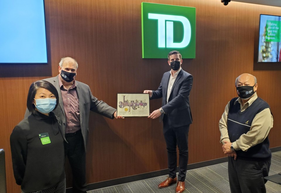 TD presented star certificate