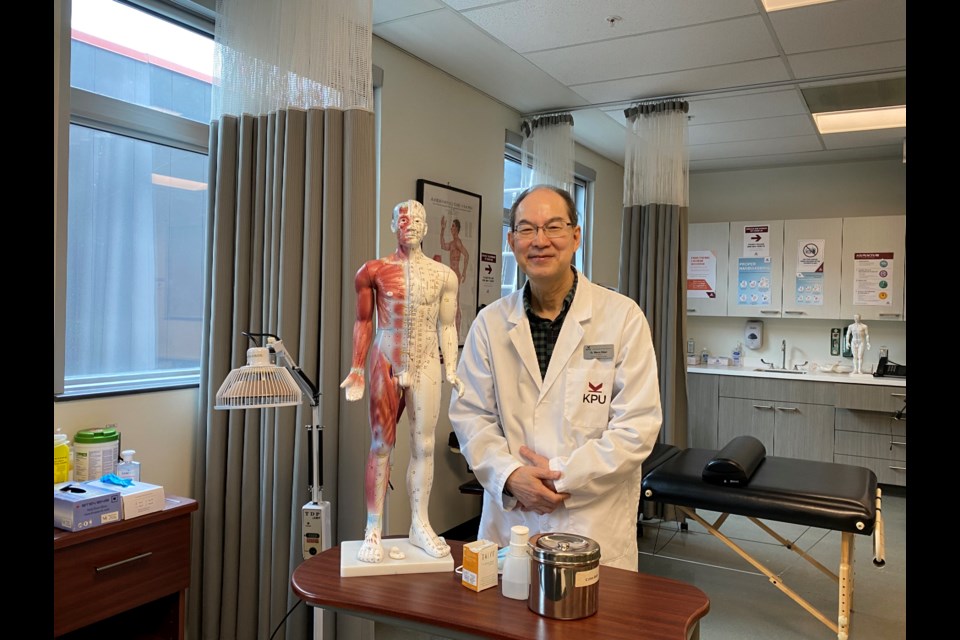 Dr. Steve Chan, an instructor specialized in Traditional Chinese Medicine, said students are thrilled about the opening of the new clinic. 
Photo via Nono Shen
