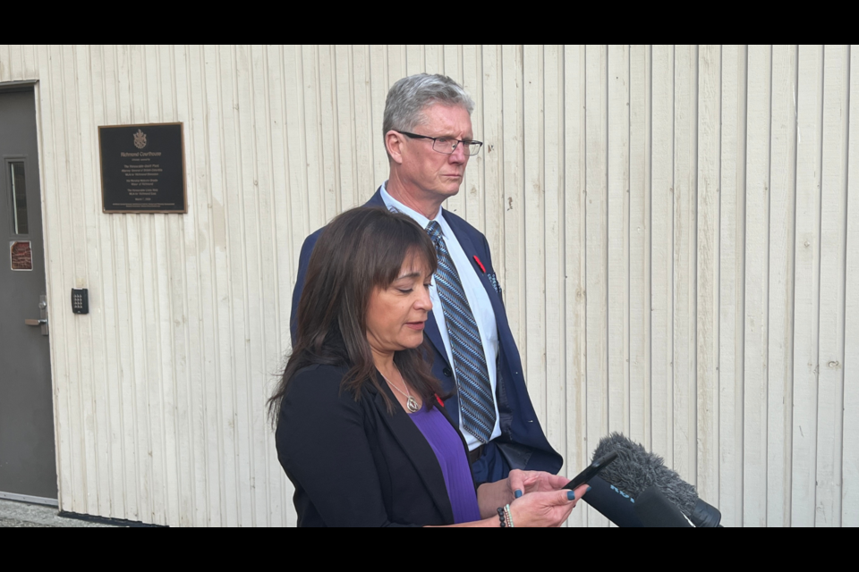Parents of Evan Smith, Debbie O'Day-Smith and Adam Smith, addressed the media after Tim Goerner was sentenced for killing their son.