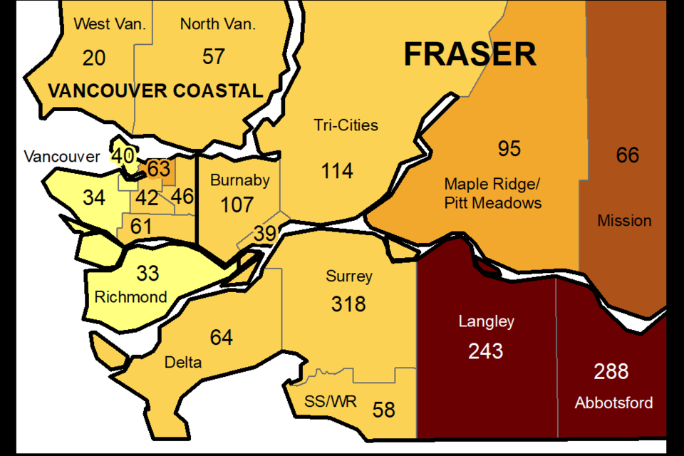 COVID-19 cases between Oct. 10 and Oct. 16