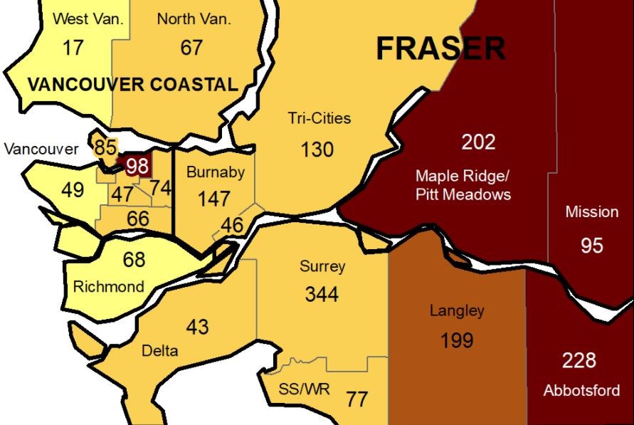 Sept 19 to 25 Richmond Covid cases