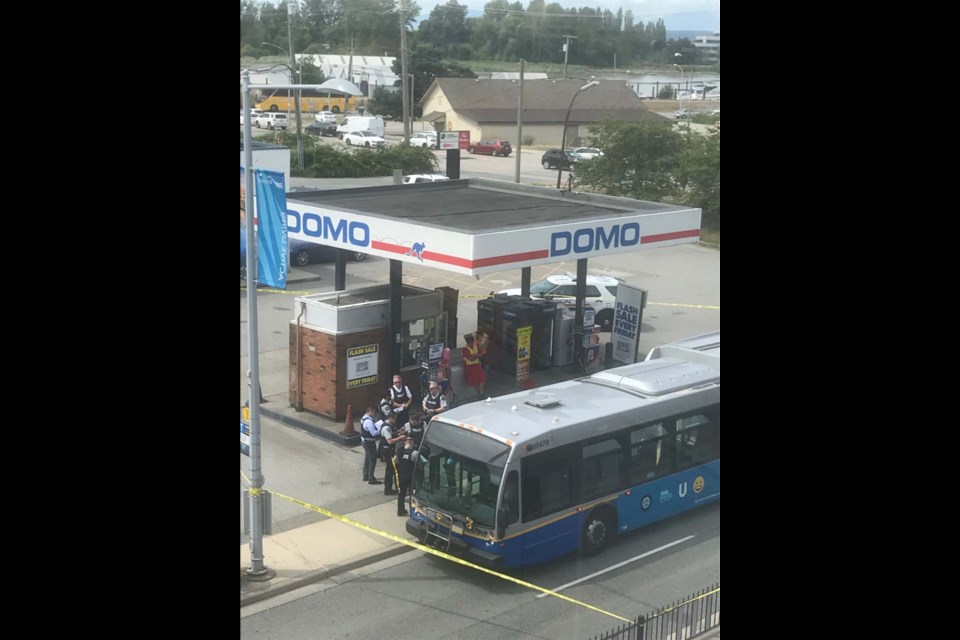 The scene of the fatal stabbing in Richmond in July 2019, close to No. 3 and Cambie roads