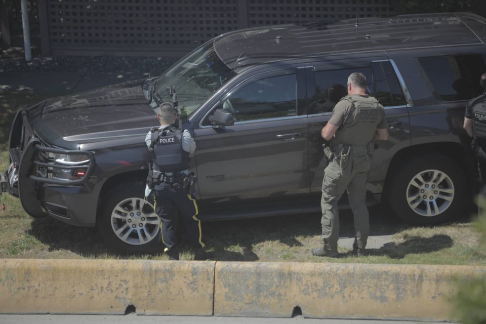 Richmond RCMP surrounded an east Richmond residence.