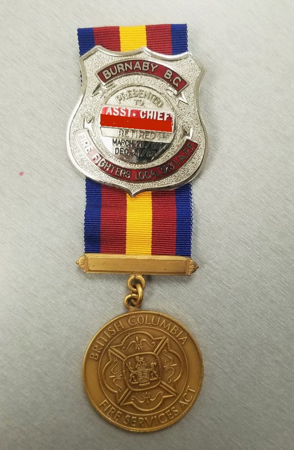 Stolen Firefighter medal