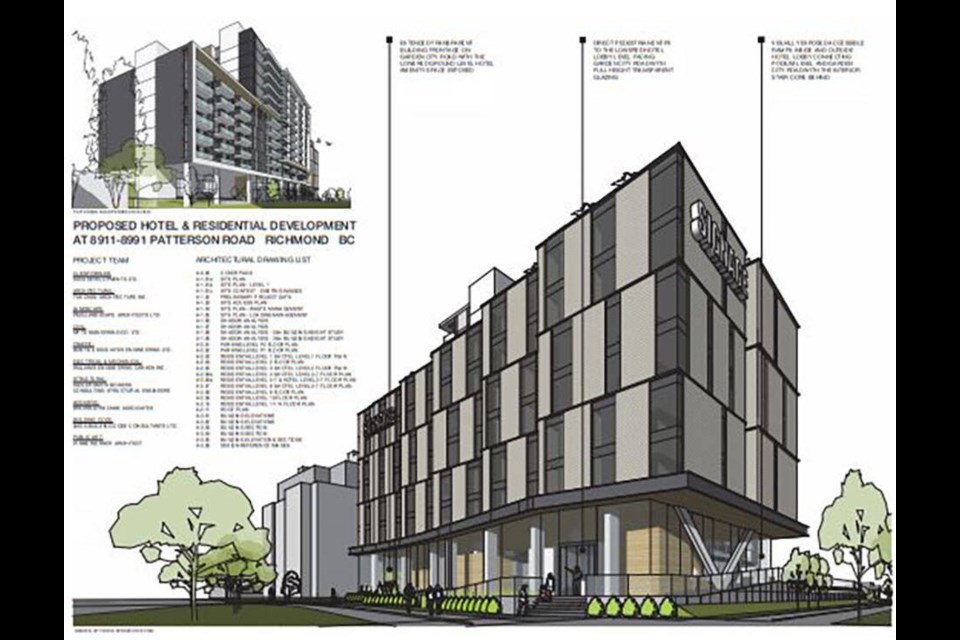 A condo and hotel project has been cancelled on Patterson Road in the Capstan area.
