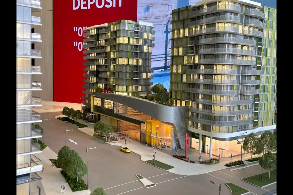 A model of the new ViewStart development with the Capstan Community Centre was on display.