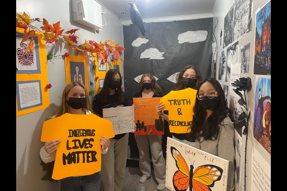 Hugh Boyd students created a museum juxtaposing life before and after the introduction of the Canadian residential school system, one of the ways they marked the first annual National Day for Truth and Reconciliation.