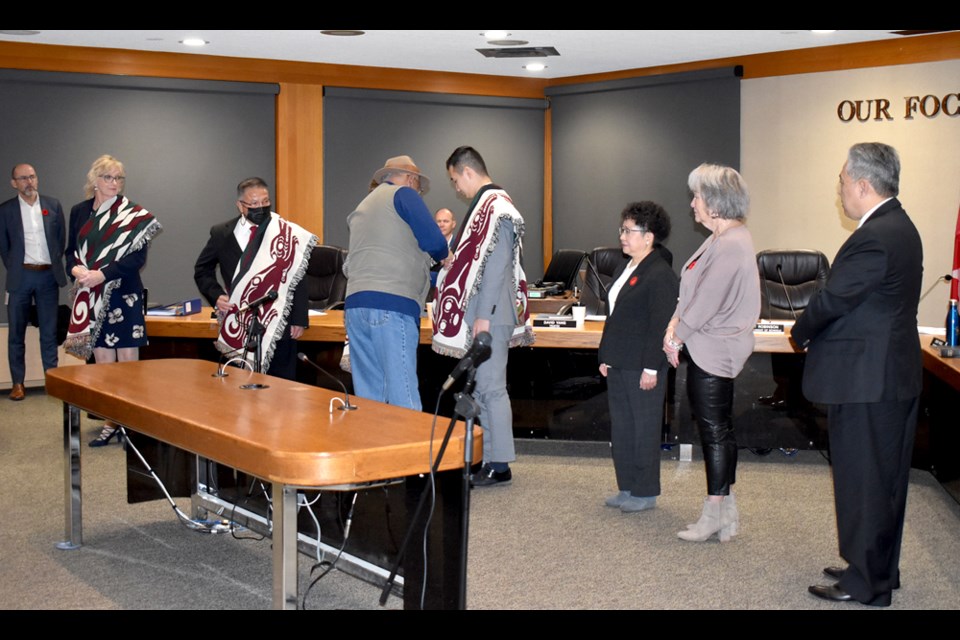 The Richmond Board of Education was blanketed by Musqueam Elder Shane Point.