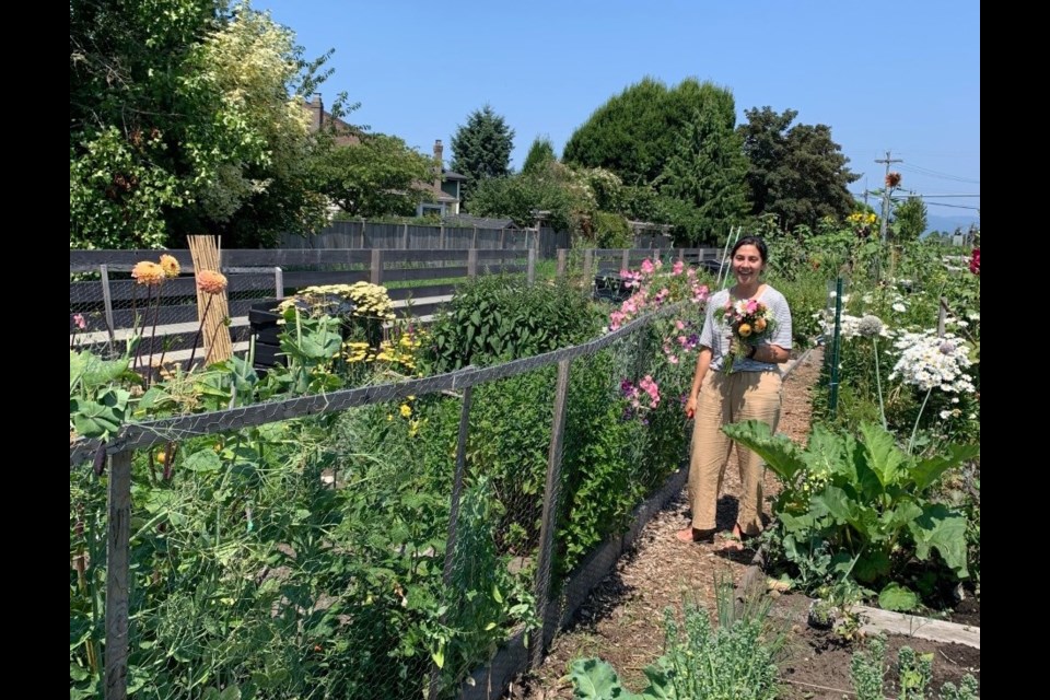 The community garden on the Railway Greenway at Moncton Street.