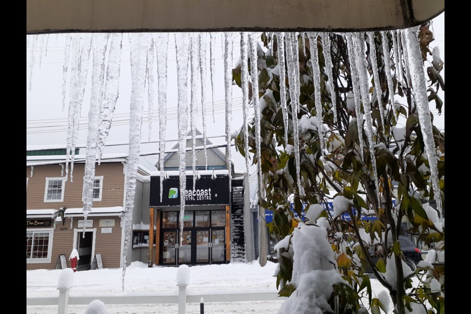 Icicles in Steveston.