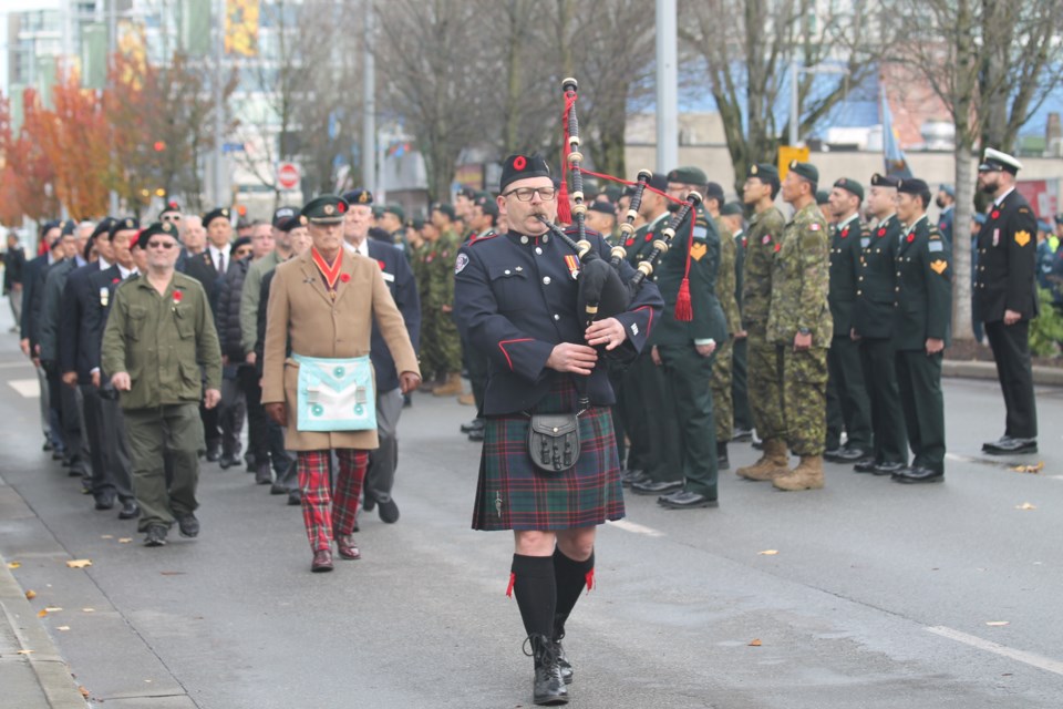 Annual Remembrance Day parade in Richmond.