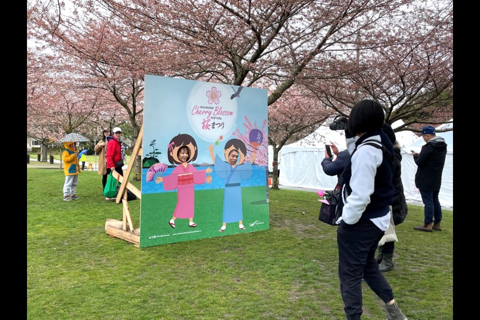 Hundreds of people visited Garry Point Park for the Richmond Cherry Blossom Festival on Sunday.