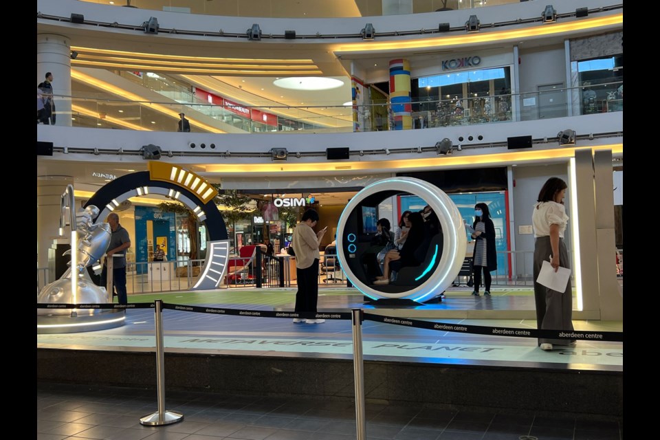 Metaverse exhibit at Richmond's Aberdeen Centre.