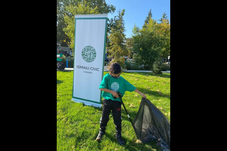 A youth volunteer during Richmond's first Global Ismaili CIVIC Day activity in B.C.