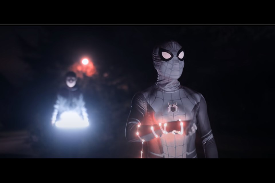 A scene from Apic Productions' parody trailer of Spiderman: No Way Home filmed in Richmond