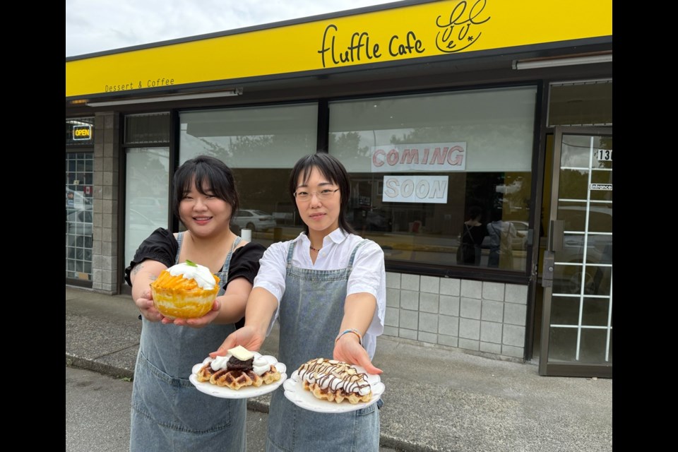 Richmond residents Jina Park (left) and Ria Park are set to open Korean dessert shop Fluffle Cafe.