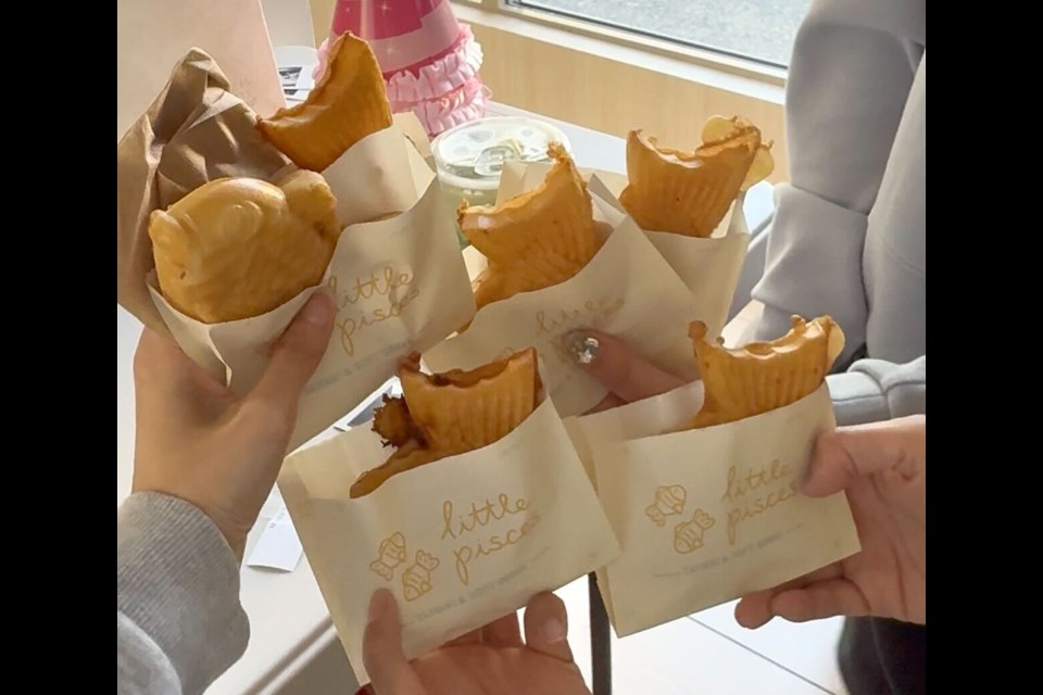 Salted egg yolk and pork floss taiyakis are among Little Pisces' Richmond "exclusive" menu.