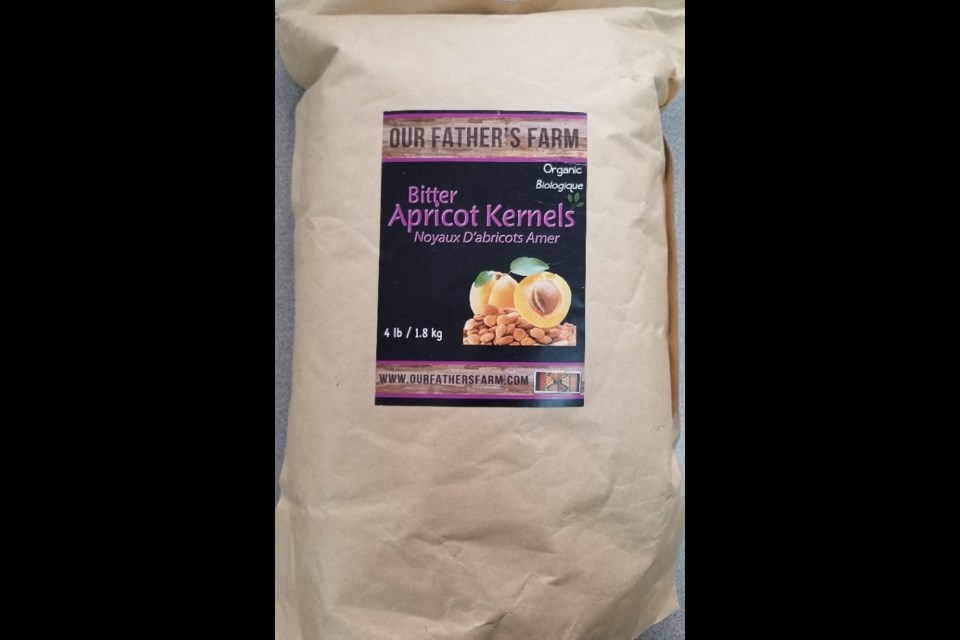 Our Father's Farm apricot kernels have been recalled for possible cyanide poisoning