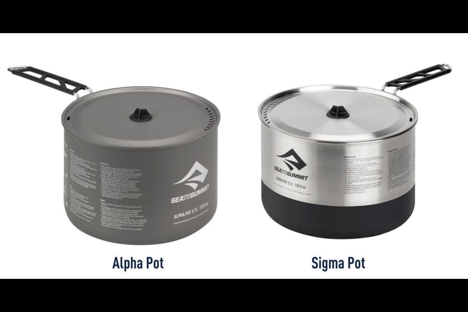Health Canada issued a recall on the Alpha and Sigma camping pots.