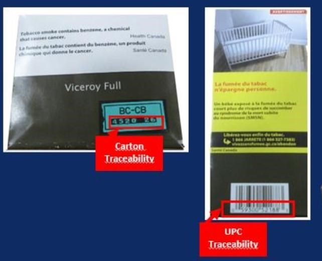 These Viceroy 20-packet cigarettes have been recalled by Health Canada due to a fire hazard