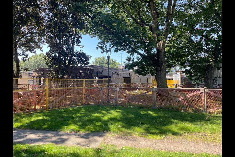 The Rotunda at the back of the hospital is being demolished.