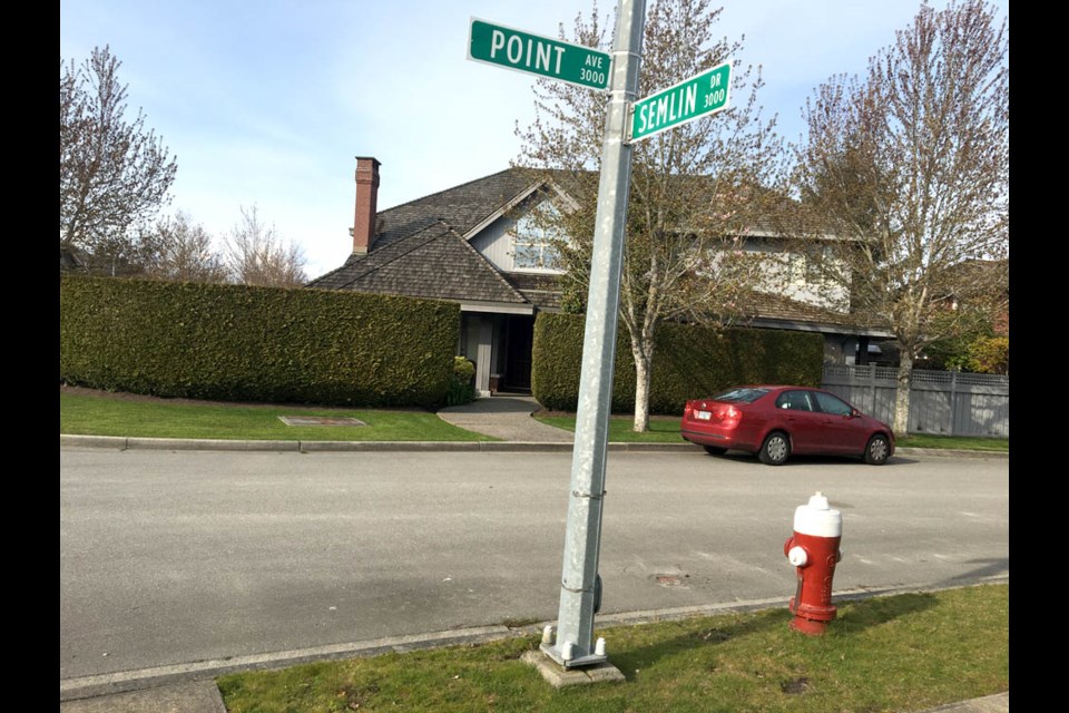 Point Avenue signs have gone up, replacing signs bearing the former name of the street, Trutch Avenue.