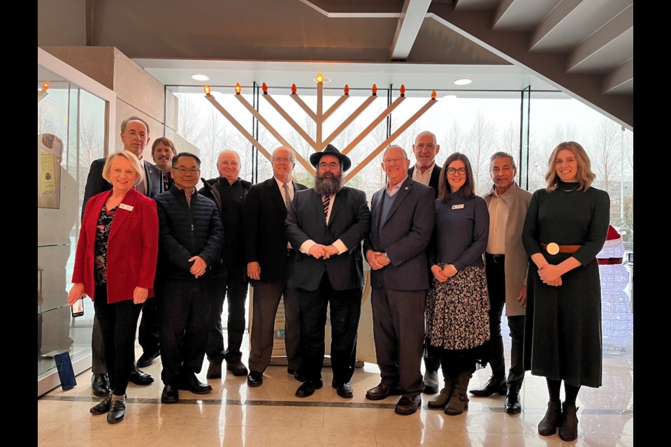 There was a menorah lighting at Richmond City Hall on Monday to celebrate Hanukkah.