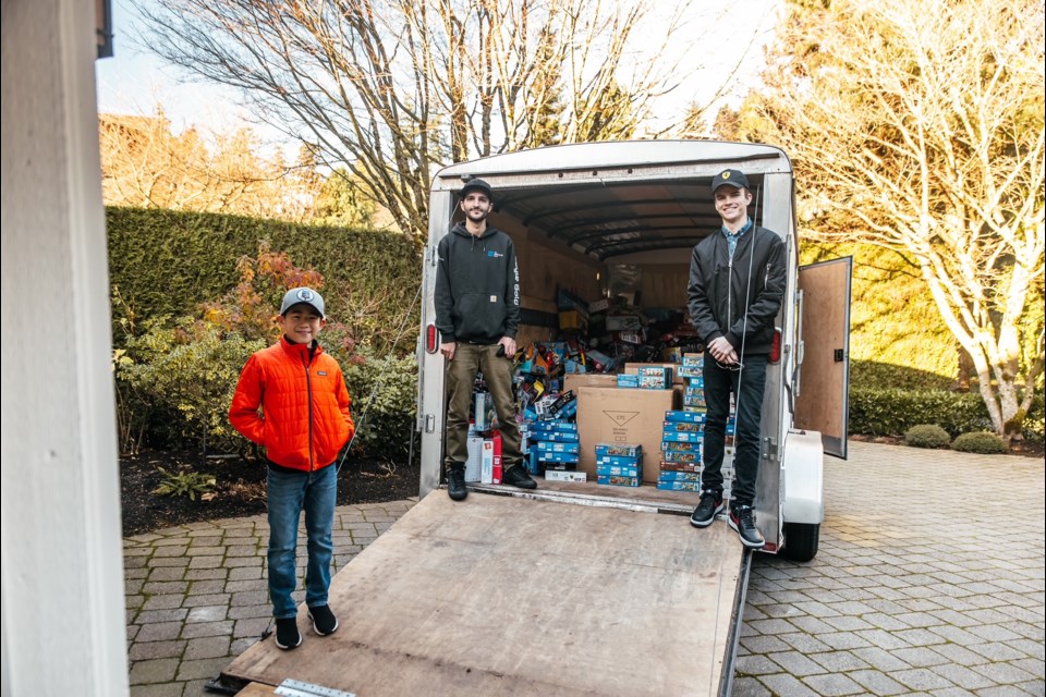 Bear Yeung (left) and Landon Brown(right) made a huge donation to help kids at BC Children's Hospital fight the feeling of isolation during the pandemic. Photo via Project 604