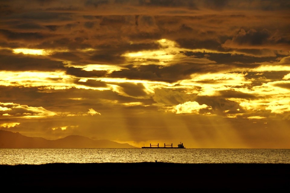 Sunset over the West Dyke.