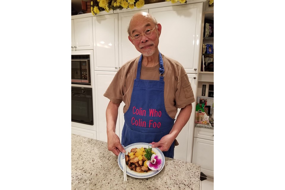 Richmond resident Colin Foo and his pineapple chicken dish to celebrate the Year of the Ox.