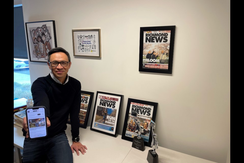 As publisher of the Richmond News for five years, Alvin Chow has seen digital page views increase on average four-fold.
