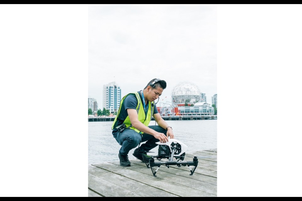 Richmond resident Amiel De Guzman with a drone.