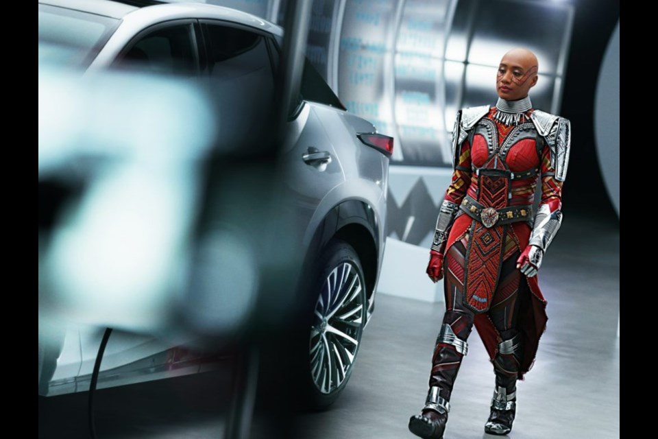 Maya Macatumpag as a Dora Milaje in Black Panther: Wakanda Forever Lexus commercial.