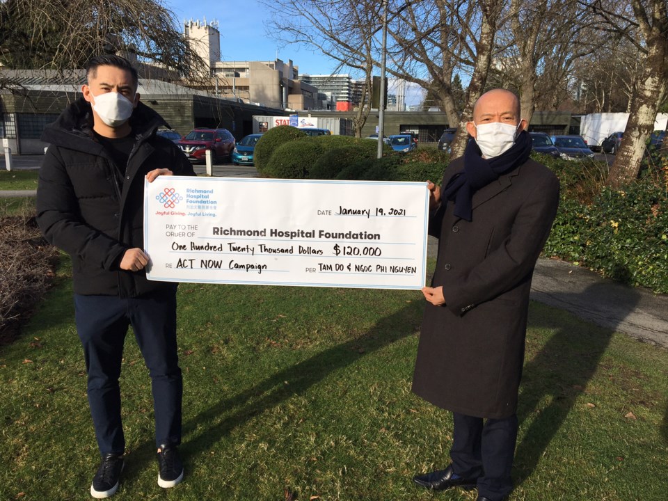 Tam Do Kudos Richmond Hospital donation