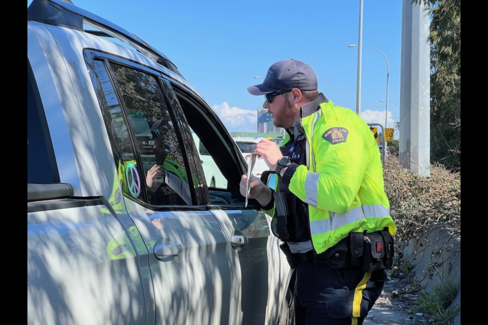 Police pulled over distracted drivers during an enforcement operation on Thursday afternoon.