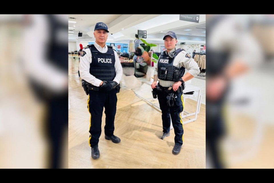 Chief Supt. Dave Chauhan and Const. Adam Luro were recently patrolling a Richmond mall.