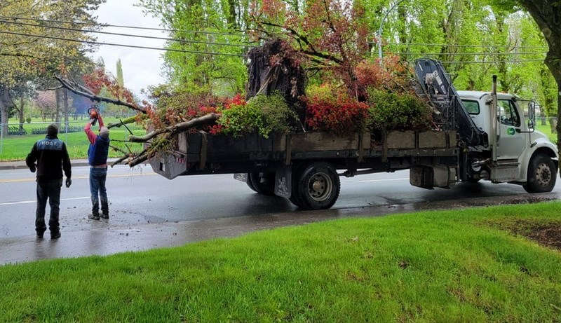 A driver in Richmond was fined for driving with an insecure load in April.